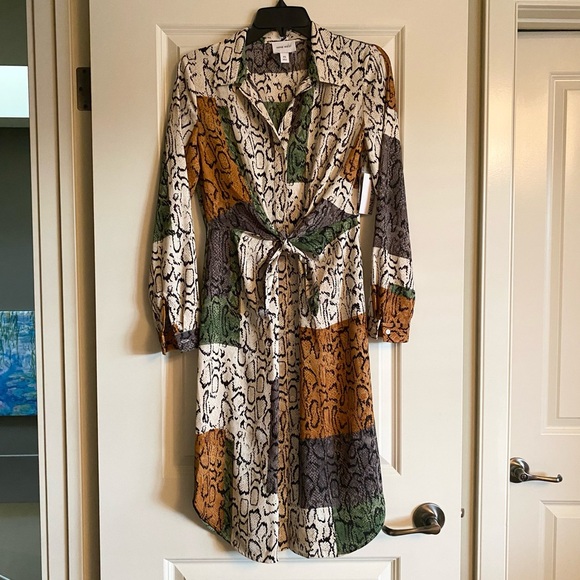 NEW Nine West Snakeskin Print Midi Size XS - Picture 4 of 9